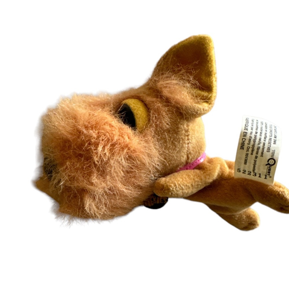 TOY QUEST Snubbies Dog in laying position Plush Toy Quest